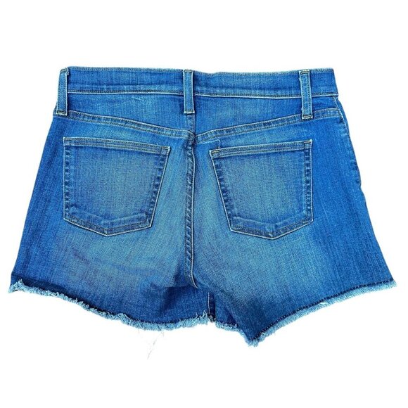 J. Crew Denim Cutoff Jean Shorts‎ Frayed Hem Blue Women's Size 27 - Picture 2 of 6
